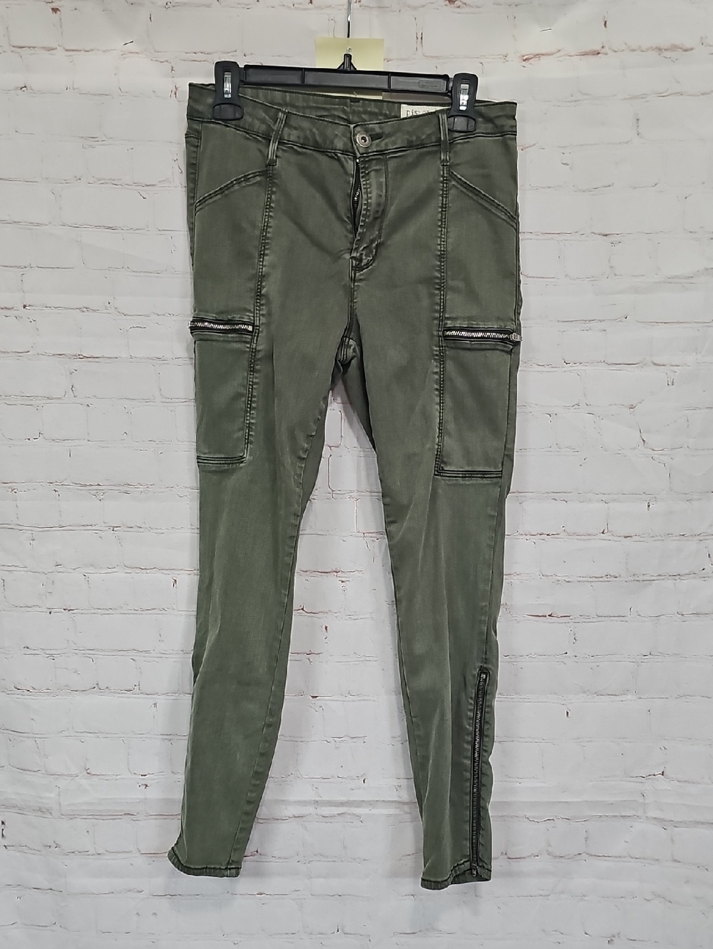 pistola Olive Green Utility Skinny Pants